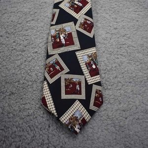 Van Heusen 417 Vintage Golf 100% Silk Career Casual Necktie Tie Golf Old Course